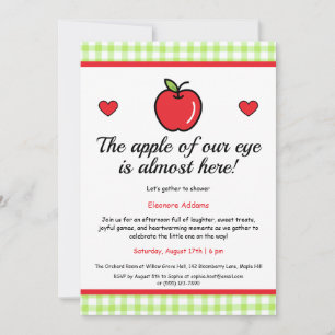 "Apple of our Öga" Baby Shower-inbjudan Inbjudningar