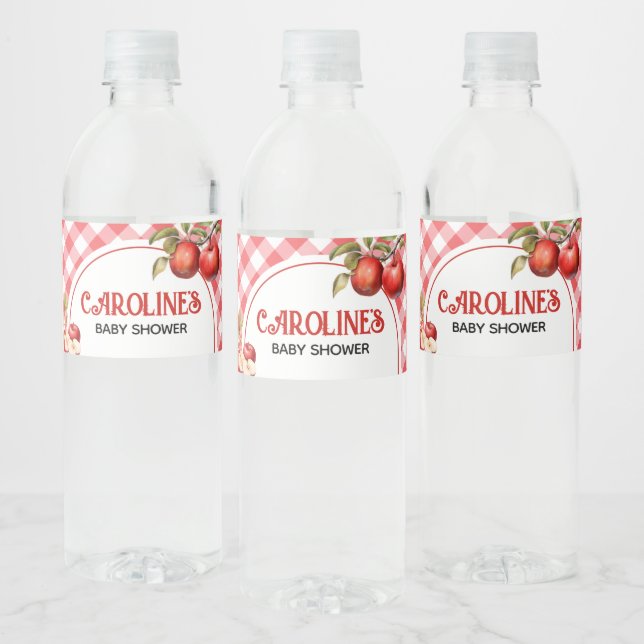 Apple of our Öga Baby Shower Vattenflaskor Etikett (Flaskor)