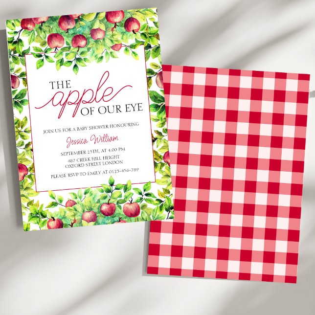 Apple of our Öga Thanksgiving Baby Shower Inbjudningar (Skapare uppladdad)