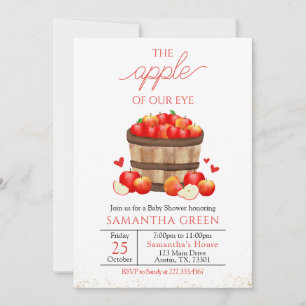Apple of the Öga Baby Shower Inbjudningar
