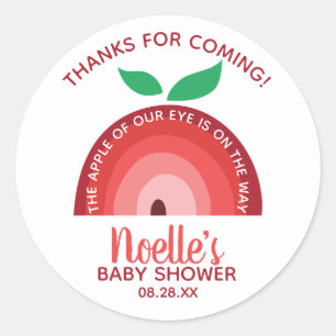 Apple Öga, Apple Rainbow Baby Shower Tack Runt Klistermärke