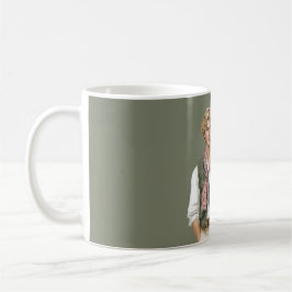 Äpple Om Dagen Man Grön Väst Kaffemugg