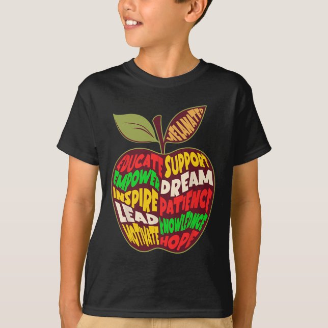 Apple Ord Cloud African Black History Te T Shirt (Framsida)
