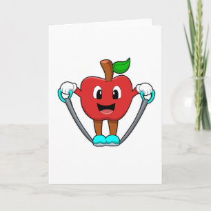 Äpple på gymmet med rep kort