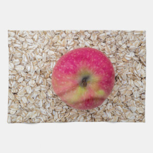 Äpple på havremjöl kökshandduk