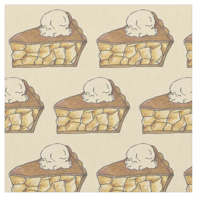 Apple Paj a la Mode Segce Baking Dessert Foodie Tyg (Närbild)