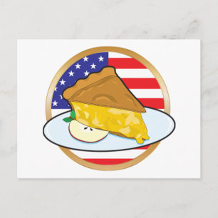 Apple Paj American Flagga Vykort