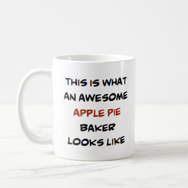 äpple paj-bagare, fantastisk kaffemugg (Vänster)