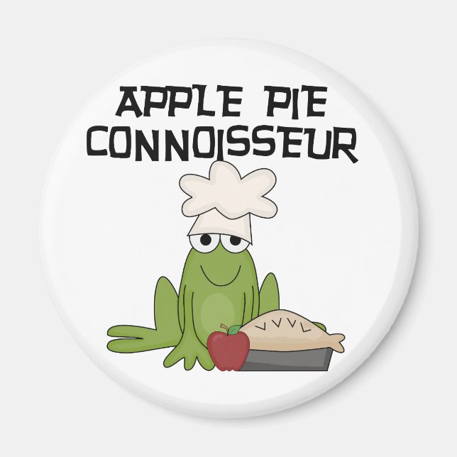 Apple Paj Connoisseur Tshirts och Gifts Magnet (Framsidan)