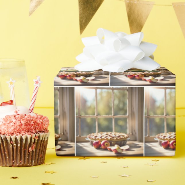 Apple Paj efter växthus Presentpapper (Födelsedagsfest)