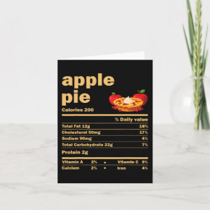 Äpple Paj Nutrition Facts Roligt Thanksgiving Chri Kort