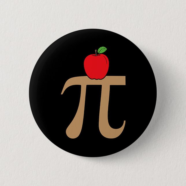 Apple Paj Pi Math Pun Knapp (Framsida)