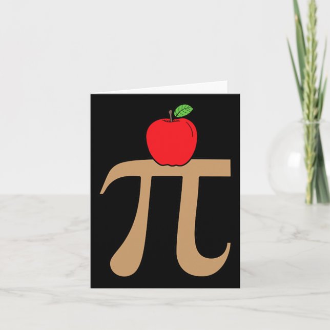 Apple Paj Pi Math Pun Kort (Framsida)