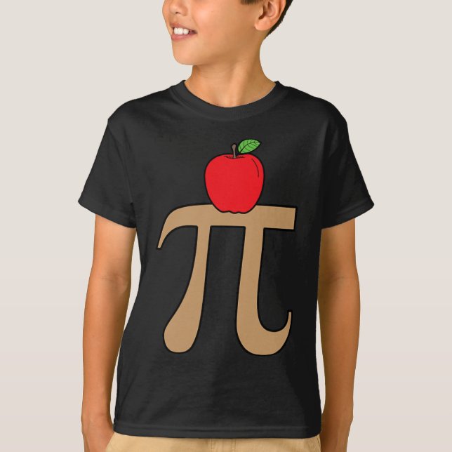 Apple Paj Pi Math Pun T Shirt (Framsida)