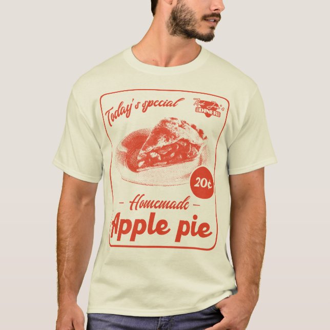 Apple Paj Retro Aesthetic Middag Promo Poster T Shirt (Framsida)