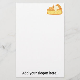 Apple Paj Slice Bild: Lägg till text till Anpassa Brevpapper