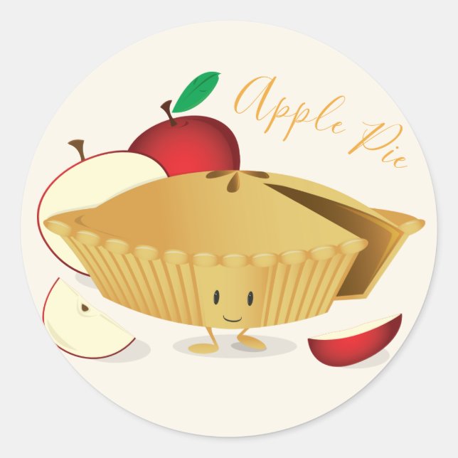 Apple Paj-tecken | Sticker Runt Klistermärke (Framsida)