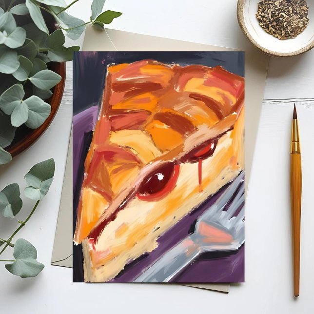 Apple Paj Thanksgiving Watercolor Helg Vykort (Skapare uppladdad)