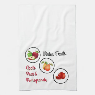 Äpple, Päron & Granatäpple Design Kökshandduk
