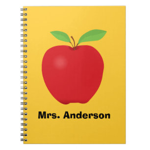 Apple personlig med lärarenamnanteckningsboken anteckningsbok
