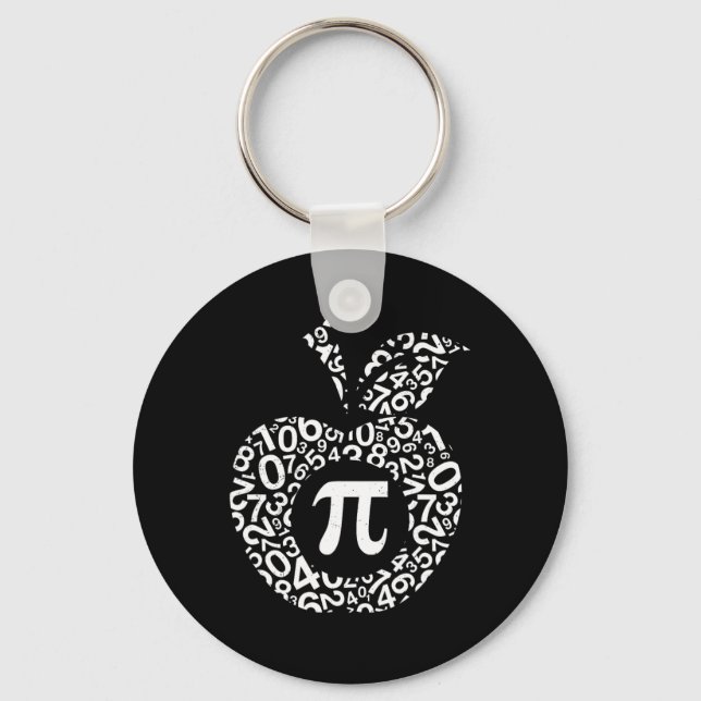 Apple Pi Algebra Sign Math Funny Pi Day Gift Nyckelring (Framsida)