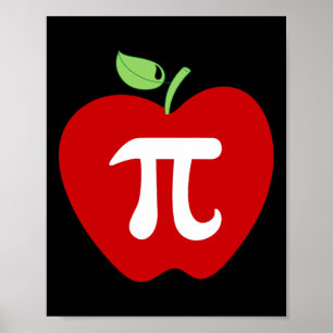 Apple Pi Apple Paj Food Älskare Math Teacher Stude Poster