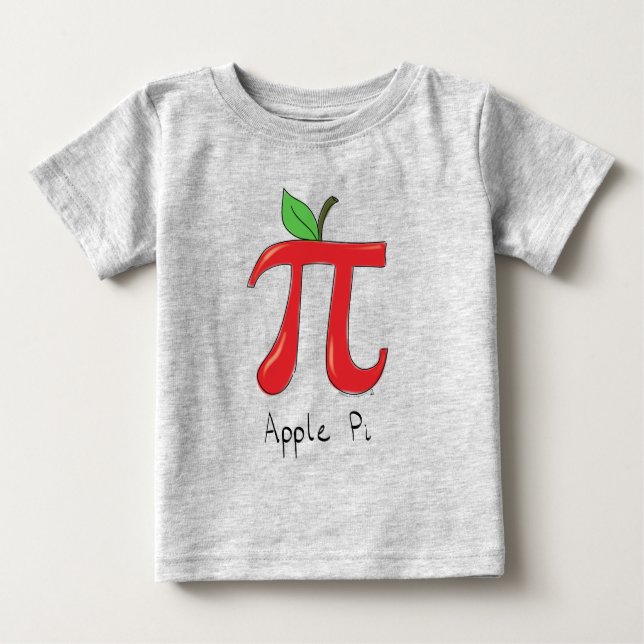 Apple Pi Cute Math Pi Day Baby T-Shirt Barn (Framsida)