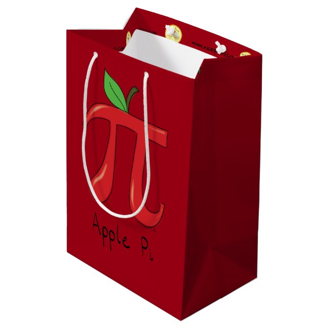 Apple Pi Cute Math Pi Day Party Gift Bag (Baksidan Vinklad)