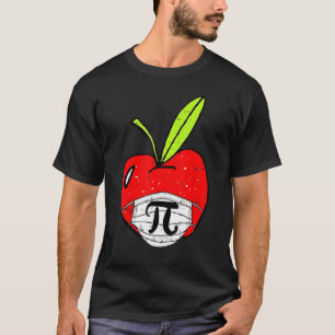 Apple Pi Day Cute Ansikte Mask Teacher Student Qua T Shirt