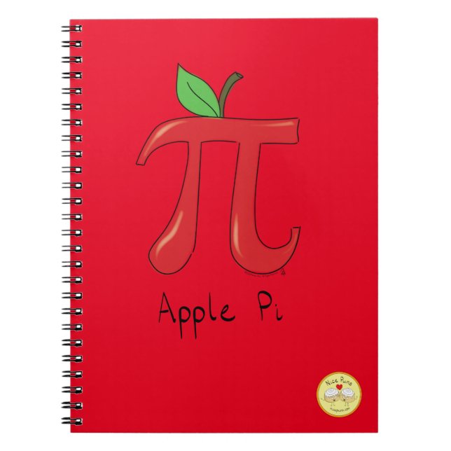 Apple Pi Day Math Teacher Funny Anteckningsbok (Framsidan)