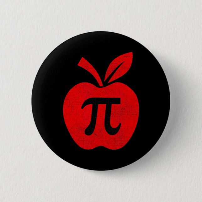 Apple Pi Day Tee Lath Teacher Pi Math Kids Knapp (Framsida)