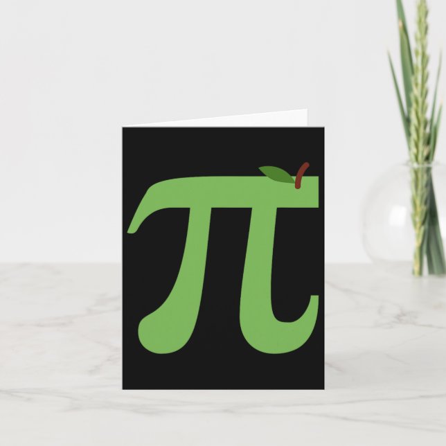 Apple Pi Funny Math Pi Day Paj-skämt för Math Kärl Kort (Framsida)