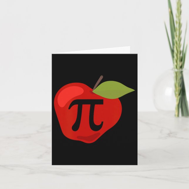 Apple Pi Funny Math Teacher Thanksgiving Paj Day G Kort (Framsida)