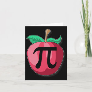 Apple Pi Funny Math Teacher Thanksgiving Paj Day G Kort