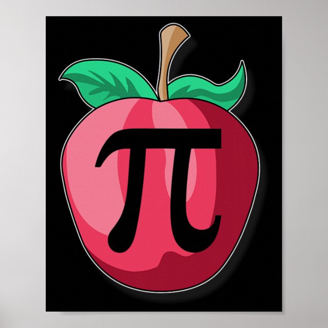Apple Pi Funny Math Teacher Thanksgiving Paj Day G Poster (Framsidan)