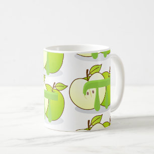 Apple Pi Grönt Math Teacher Kaffemugg