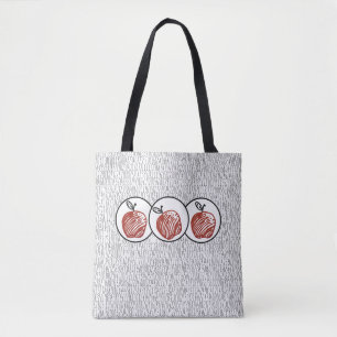 Apple Pi Numbers Tote Bag Tygkasse