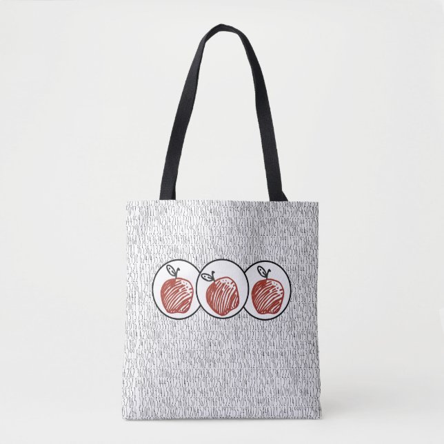 Apple Pi Numbers Tote Bag Tygkasse (Framsida)