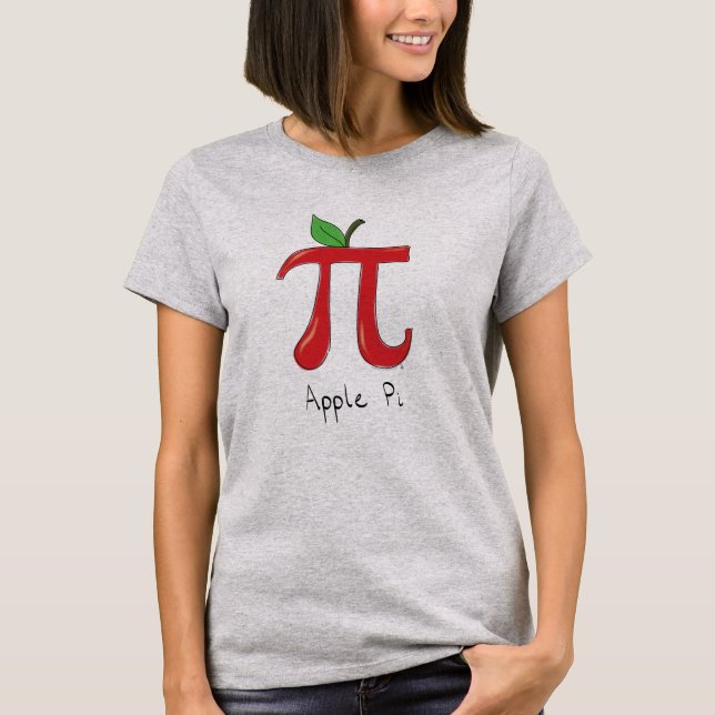 Apple Pi Symbol Cute Math Teacher T Shirt (Framsida)