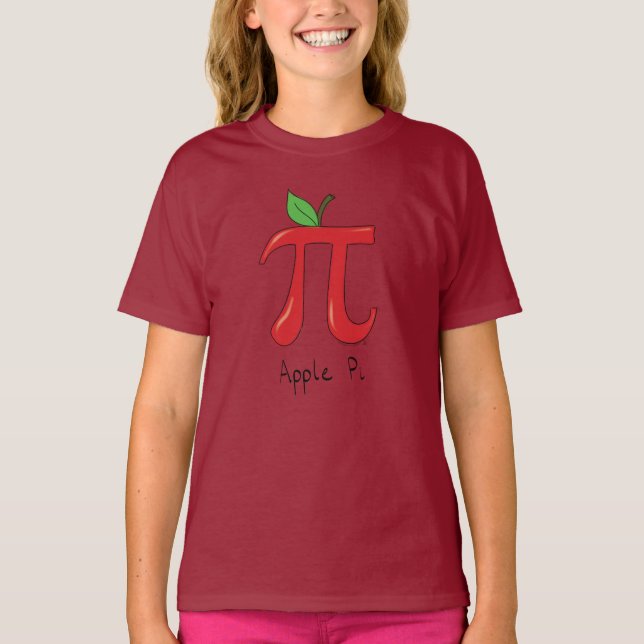 Apple Pi Symbol Math Teacher T Shirt (Framsida)