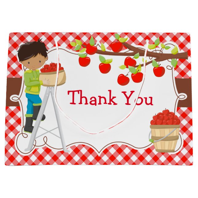 Apple Picking African American Födelsedagsfest (Framsidan)