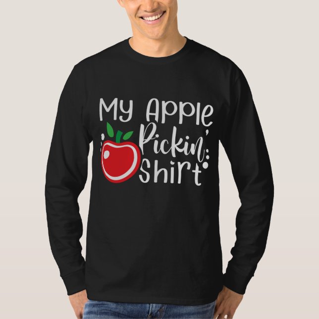 Apple Picking Design Apple Picker Fall Fruit Älska T Shirt (Framsida)