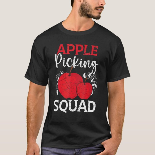 Apple Picking Squad Apple Fruit Apple Träd T Shirt (Framsida)
