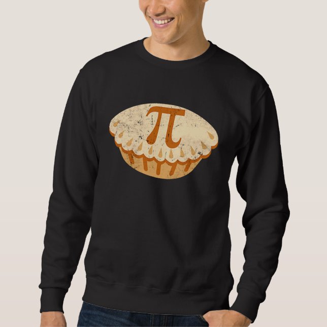 Apple Pie Pi Day Math Symbol Teachers Students Lång Ärmad Tröja (Framsida)