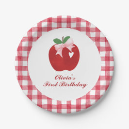 Apple Pink Bow preppy Coquette 1-årsdag