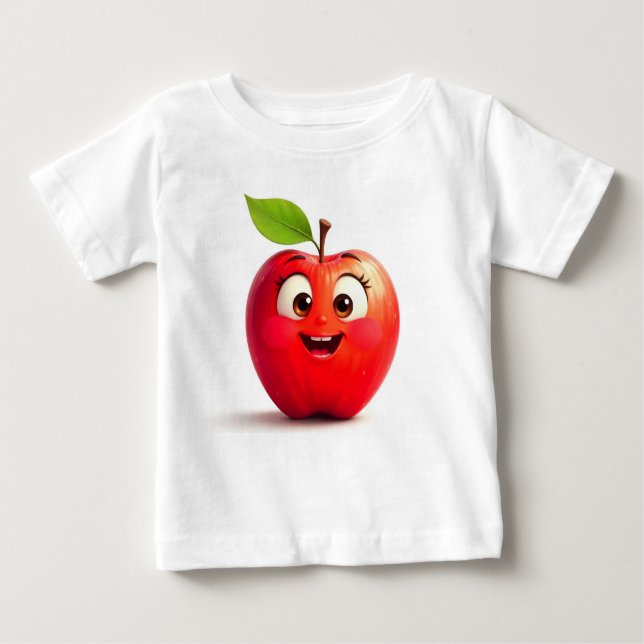 Apple printed Baby Fine Jersey T-Shirt (Framsida)