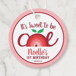 Apple Rainbow, söt att vara en, första födelsedage Gåvor Etiketter