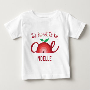 Apple Rainbow, söt att vara en, första födelsedage T Shirt