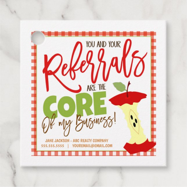 Apple Realtor-läge efter Märkre Gåvor Etiketter (Framsida)