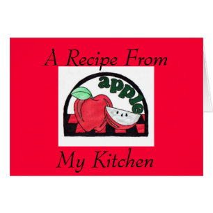 Apple recept Notecard OBS Kort